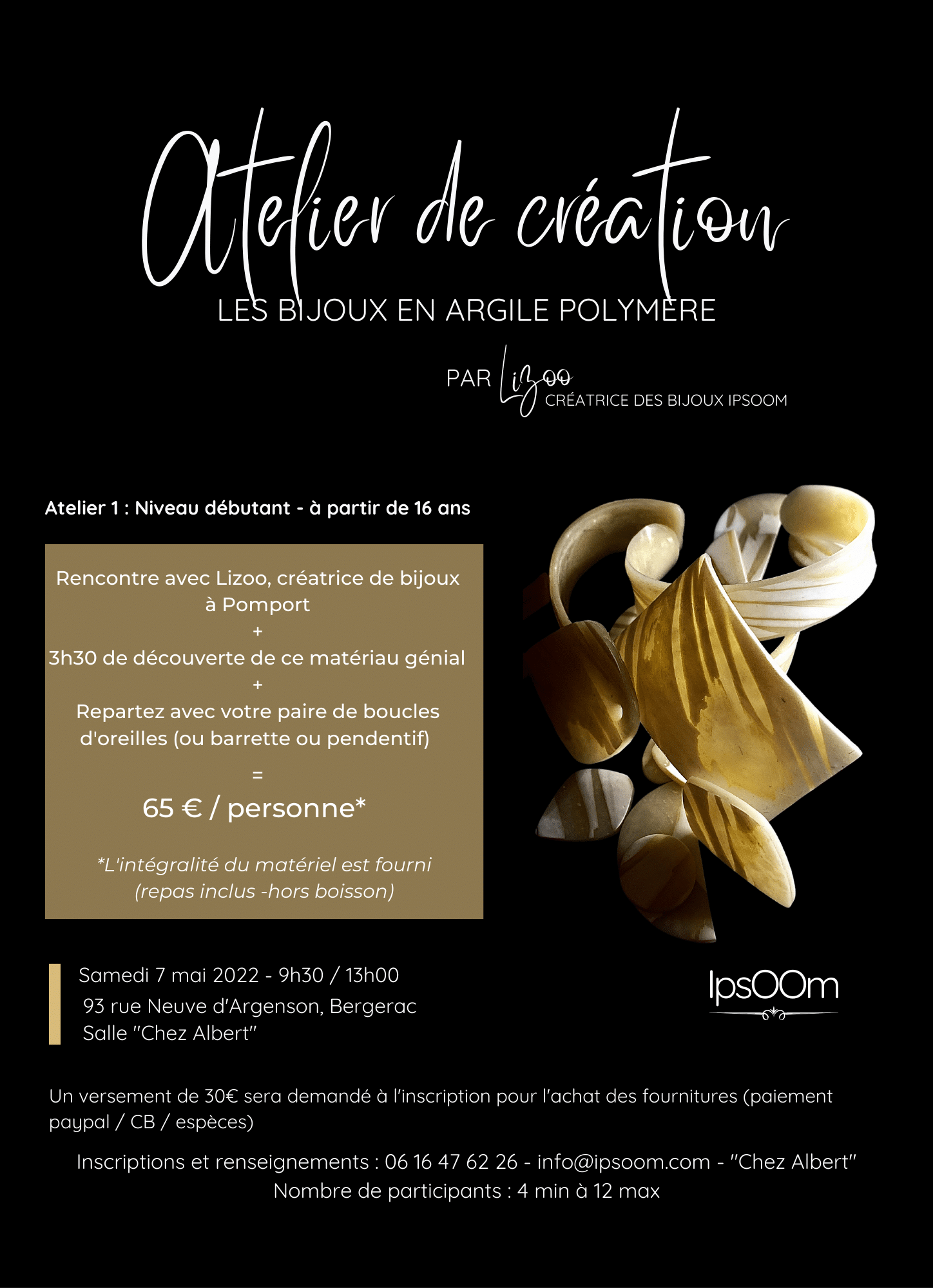 Best of Bergerac Agenda Bijoux Ipsoom Atelier création de bijoux en argile polymère